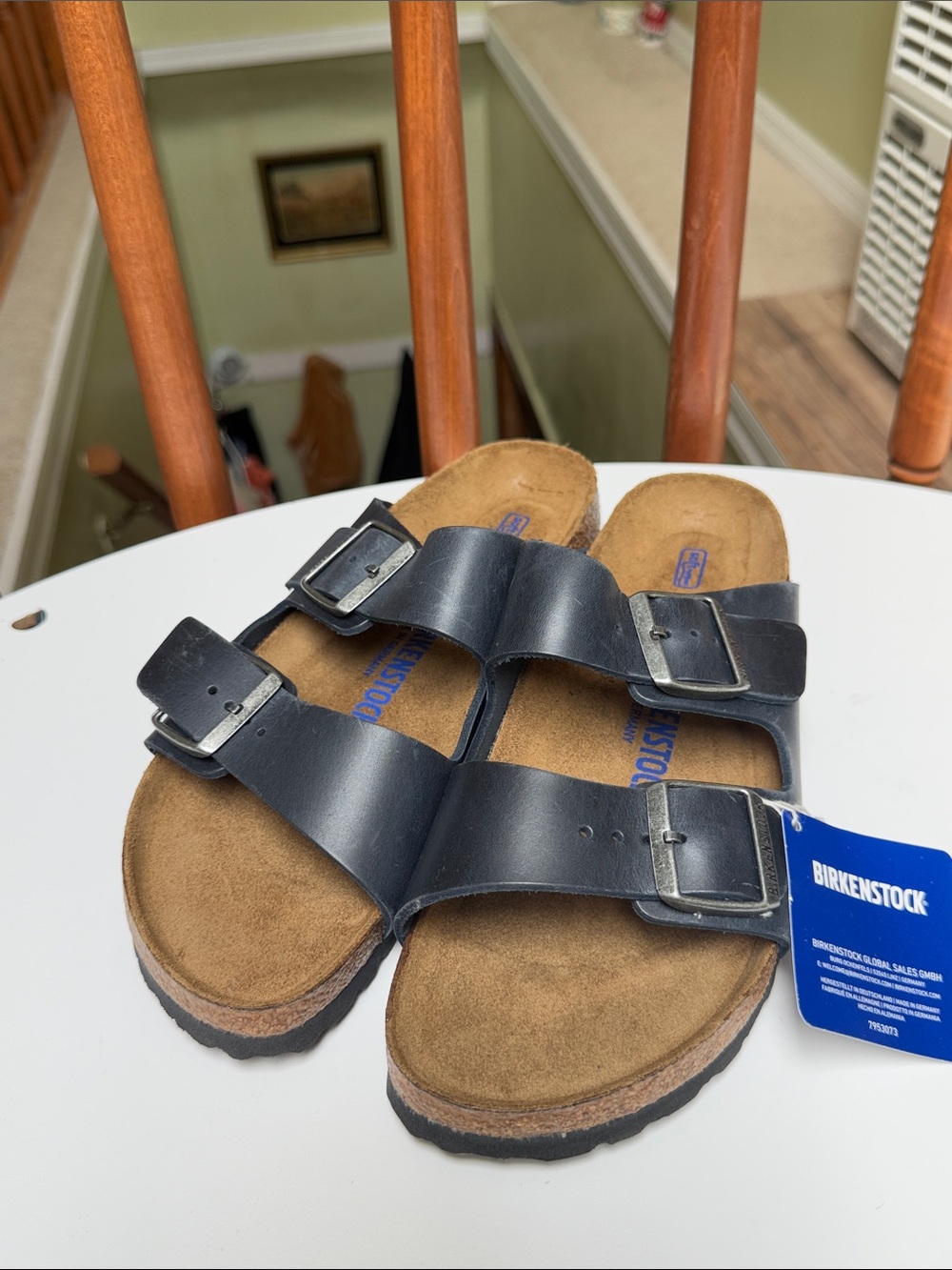 Birkenstock Arizona oil leather Sandals dark blue  size 9-9.5 women